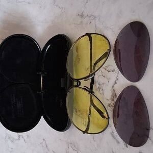 Vintage Carrera Porche Design 5623 90 Sunglasses with rare Yellow + extra lenses